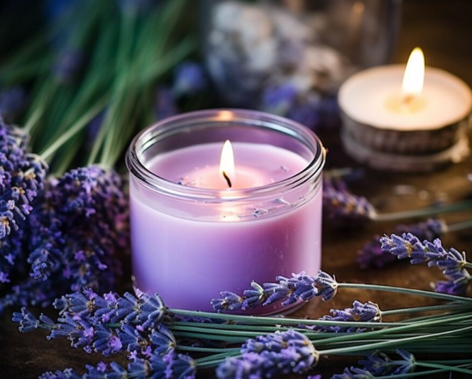 Relax with Lavender Candles in the Bedroom